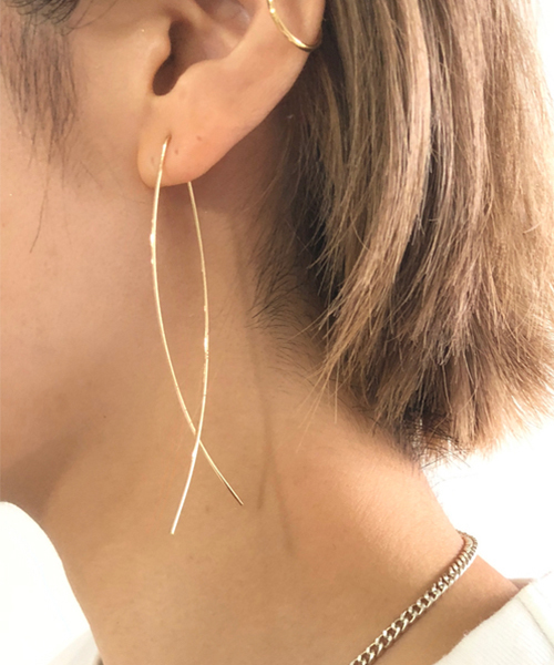 c.u.l（シーユーエル）の「【c.u.l】 ラインピアス ワイヤーピアス（ピアス（両耳用）・レディース・シルバー/ゴールド・FREE）」の2枚目の写真