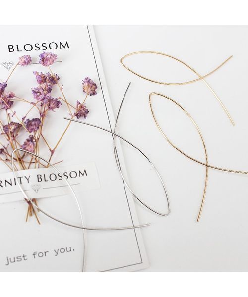 c.u.l（シーユーエル）の「【c.u.l】 ラインピアス ワイヤーピアス（ピアス（両耳用）・レディース・シルバー/ゴールド・FREE）」の6枚目の写真