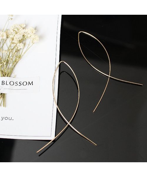 c.u.l（シーユーエル）の「【c.u.l】 ラインピアス ワイヤーピアス（ピアス（両耳用）・レディース・シルバー/ゴールド・FREE）」の4枚目の写真