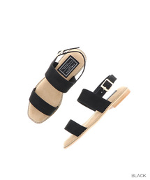 RANDA | ストレスフリー/スクエアトゥフラットサンダル(サンダル)