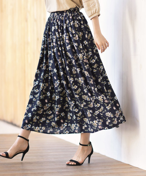 rps（アールピーエス）の「プリントロングスカート（スカート・レディース・グレー/ベージュ/ブラウン/ブルー/ブルー系その他2/ネイビー/オレンジ・M）」の21枚目の写真