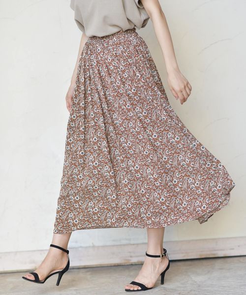 rps（アールピーエス）の「プリントロングスカート（スカート・レディース・グレー/ベージュ/ブラウン/ブルー/ブルー系その他2/ネイビー/オレンジ・M）」の20枚目の写真