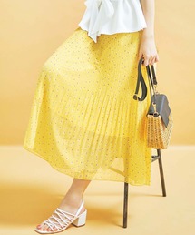 裾消しプリーツロングスカート