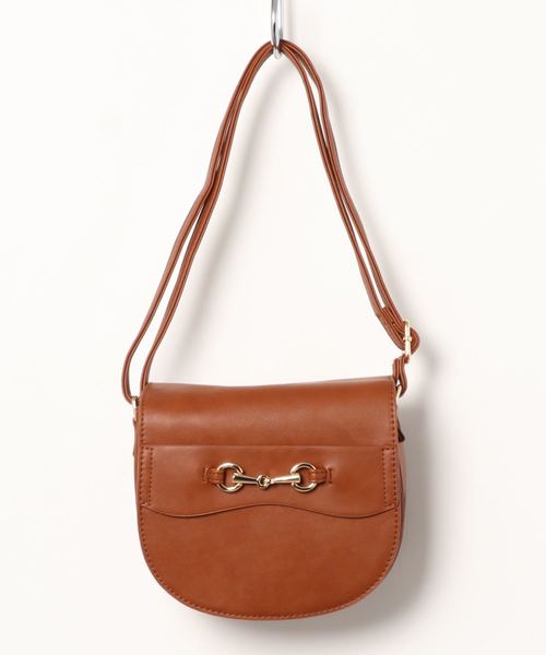 natural couture（ナチュラルクチュール）の「ビット付きミニショルダーバッグ（ショルダーバッグ・レディース・ブラック/グリーン/キャメル・FREE）」の3枚目の写真