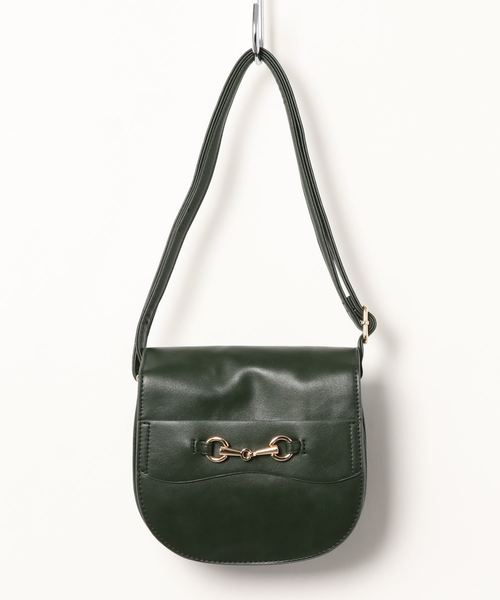 natural couture（ナチュラルクチュール）の「ビット付きミニショルダーバッグ（ショルダーバッグ・レディース・ブラック/グリーン/キャメル・FREE）」の2枚目の写真