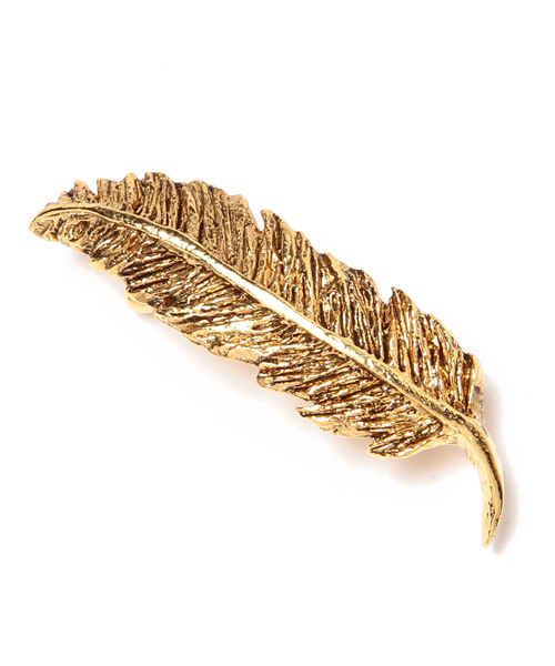 PLUIE(プリュイ)の「 PLUIE / プチ フェザー ヘアバレッタ(バレッタ/ヘアクリップ・レディース・その他1/その他2/シルバー/ゴールド・ONE SIZE)」の4枚目の写真