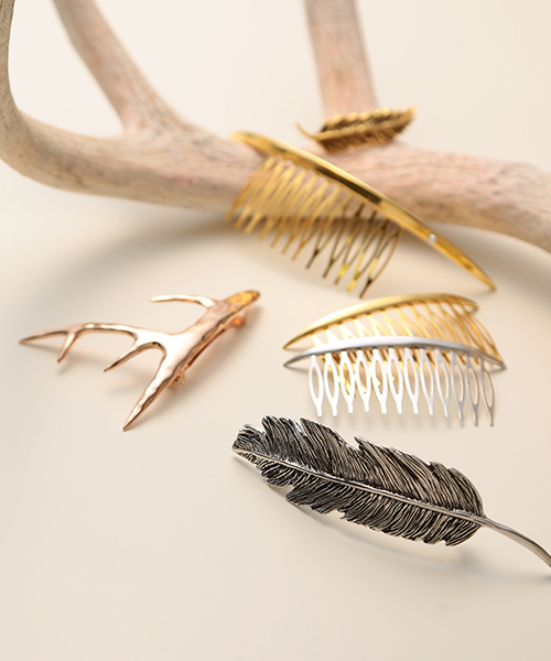 PLUIE(プリュイ)の「 PLUIE / プチ フェザー ヘアバレッタ(バレッタ/ヘアクリップ・レディース・その他1/その他2/シルバー/ゴールド・ONE SIZE)」の12枚目の写真