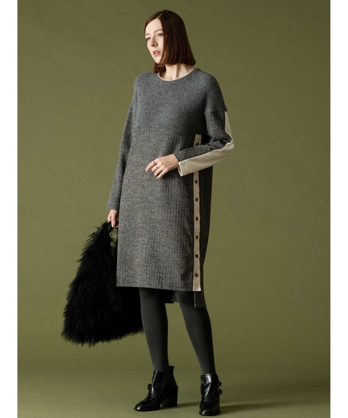 ワンピース ワンピース異素材コンビワンピース ワンピース Coomb クーム のファッション