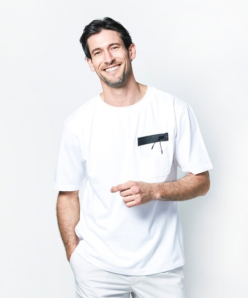 junhashimoto（ジュンハシモト）の「Mr.BIG（Tシャツ/カットソー・メンズ・ホワイト/ライトブルー/ブラック/オレンジ・4/3/5/2）」の2枚目の写真