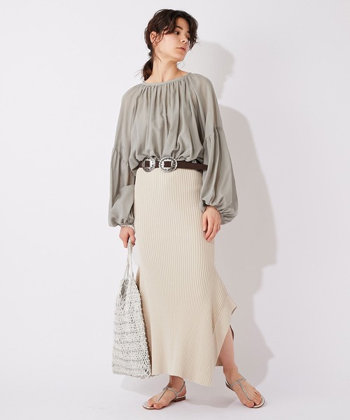 ウィムガゼット　コットンシフォンボリュームブラウス　美品 Whim Gazette（ウィムガゼット）の「コットンシフォンボリューム