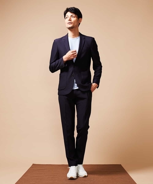 MICHEL KLEIN HOMME   （ミッシェルクランオム）の「【洗える】ジャケット（MYトリコサッカー）（セットアップ・メンズ・ネイビー/グレー・46/48）」の22枚目の写真