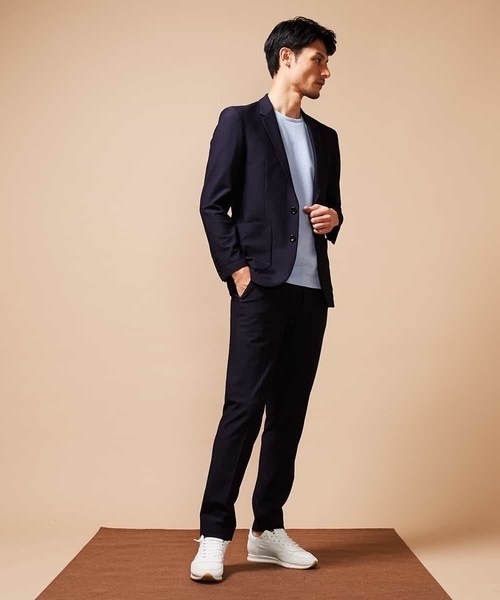 MICHEL KLEIN HOMME   （ミッシェルクランオム）の「【洗える】ジャケット（MYトリコサッカー）（セットアップ・メンズ・ネイビー/グレー・46/48）」の21枚目の写真