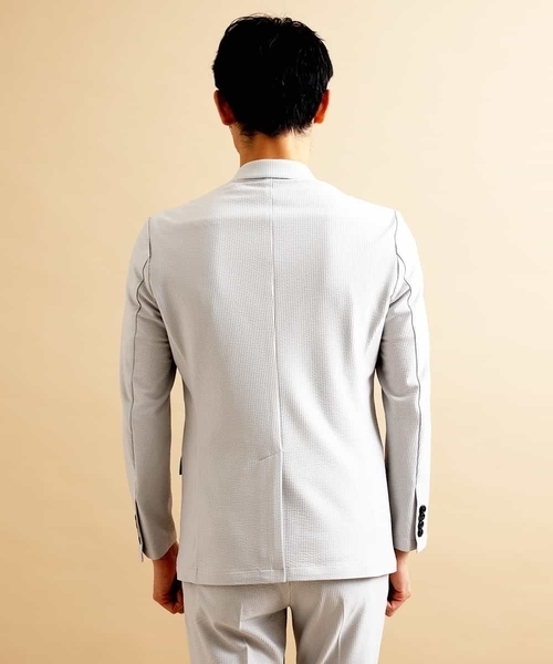 MICHEL KLEIN HOMME   （ミッシェルクランオム）の「【洗える】ジャケット（MYトリコサッカー）（セットアップ・メンズ・ネイビー/グレー・46/48）」の14枚目の写真