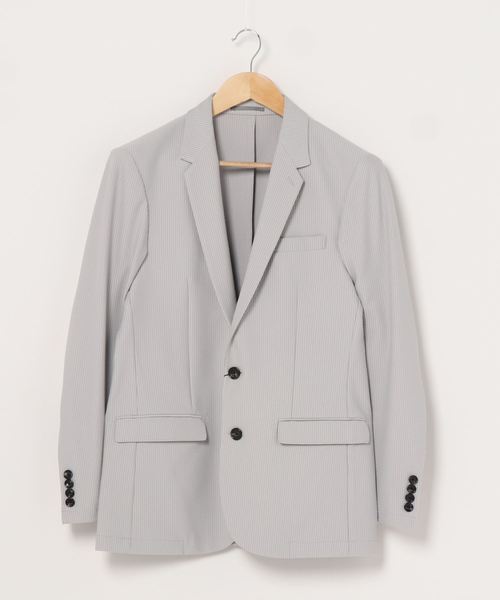 MICHEL KLEIN HOMME   （ミッシェルクランオム）の「【洗える】ジャケット（MYトリコサッカー）（セットアップ・メンズ・ネイビー/グレー・46/48）」の3枚目の写真