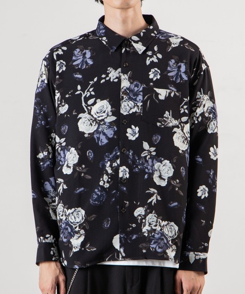 WEGO（ウィゴー）の「WEGO/ダークフラワーシャツ（シャツ/ブラウス・メンズ・その他1/その他2・MEDIUM/LARGE）」の9枚目の写真