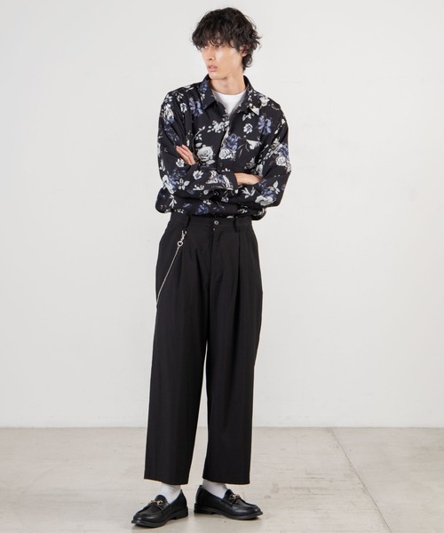 WEGO（ウィゴー）の「WEGO/ダークフラワーシャツ（シャツ/ブラウス・メンズ・その他1/その他2・MEDIUM/LARGE）」の3枚目の写真