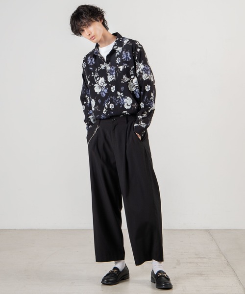 WEGO（ウィゴー）の「WEGO/ダークフラワーシャツ（シャツ/ブラウス・メンズ・その他1/その他2・MEDIUM/LARGE）」の5枚目の写真