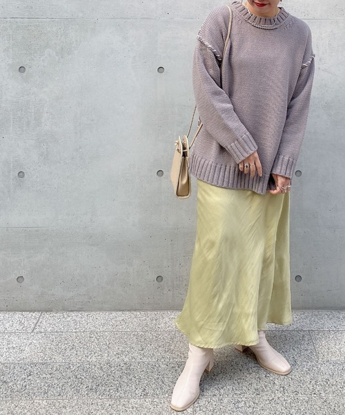 archives(アルシーヴ)の「ステッチ入りBIGプルオーバー(ニット/セーター・レディース・オレンジ/ブルー/ブラック/オフホワイト/グレー/マスタード・MEDIUM)」の20枚目の写真