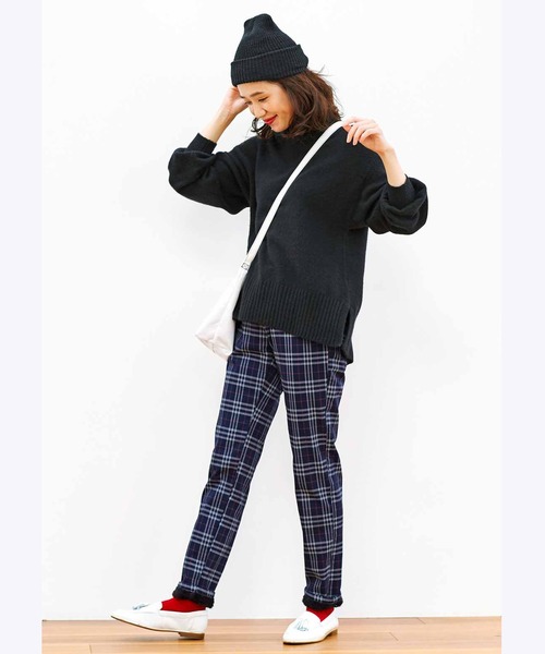 Live in comfort（リブインコンフォート）の「リブ　イン　コンフォート　一度着たら手放せない肌ざわり！ヤク混のウォッシャブルニット（ニット/セーター・レディース・ミント/オフホワイト/ブラック・X-LARGE/XXX-LARGE/LARGE/MEDIUM/SMALL/XX-LARGE）」の9枚目の写真