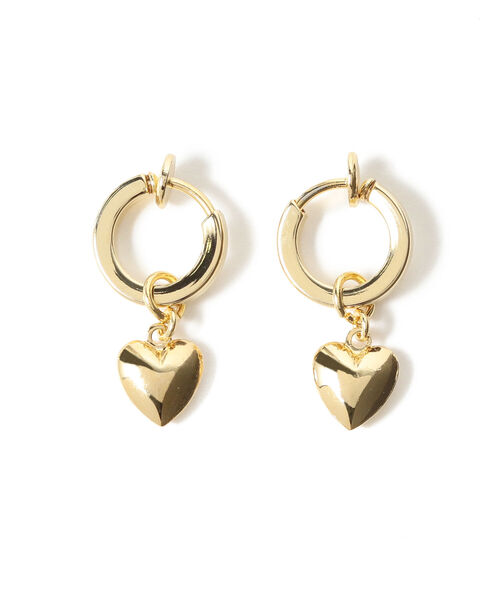 Ray BEAMS(レイビームス)の「Ray BEAMS / Plump ハート イヤリング(イヤリング・レディース・ゴールド・ONE SIZE)」の2枚目の写真