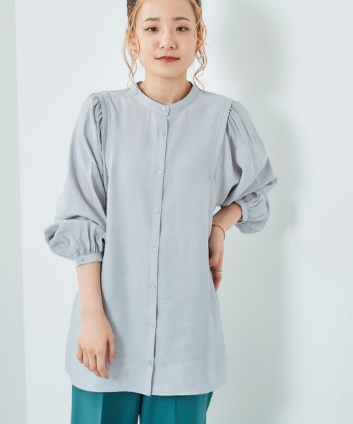 cepo（セポ）の「パフスリーブボリュームドレスシャツ　※２ＷＡＹ（シャツ/ブラウス・レディース・オフホワイト/サックスブルー/ベージュ・M）」の12枚目の写真