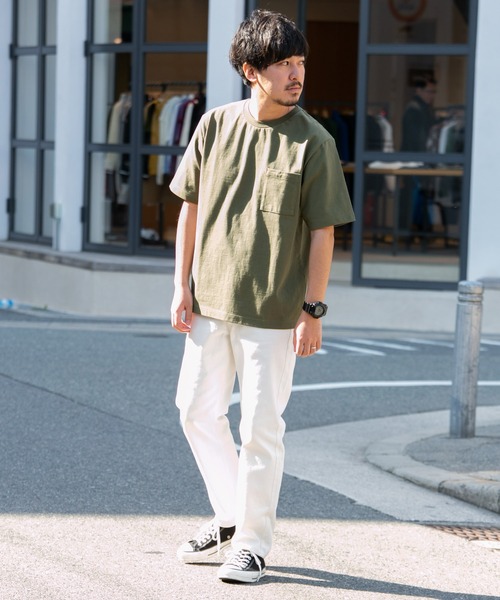 URBAN RESEARCH Sonny Label（アーバンリサーチサニーレーベル）の「MVSヘビーコットンTシャツ（Tシャツ/カットソー・メンズ・ホワイト/カーキ・マルチサイズ）」の9枚目の写真