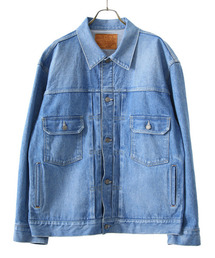 GOLD / ゴールド14oz.DENIM JACKET HARD WASHED GOLD / ゴールド ： RECYCLED WASTE SUVIN COTTON YARN 14oz