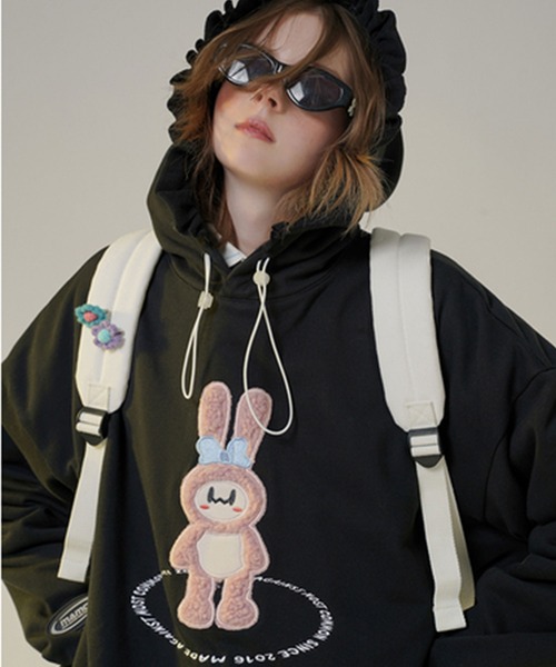 Mamc エムエーエムエーシー Fluffy Rabbit Hoodie 台湾ブランド サガラ立体ラビットデザインフーディー プルオーバーパーカー パーカー Mamc エムエーエムシー のファッション通販 Zozotown