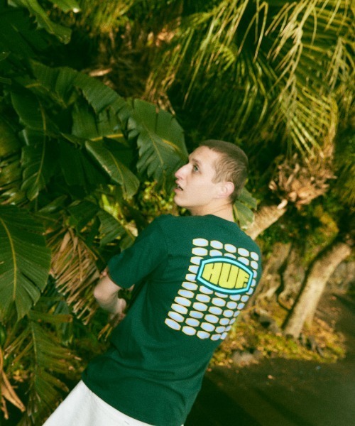 HUF（ハフ）の「WORKMANS S/S TEE　HUF ハフ Tシャツ（Tシャツ/カットソー・メンズ・ホワイト/ダークグリーン・X-LARGE/MEDIUM/SMALL/LARGE）」の6枚目の写真