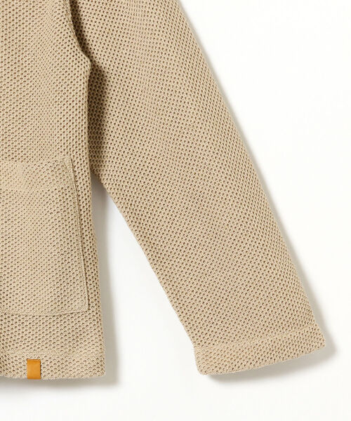 BEAMS LIGHTS（ビームスライツ）の「BEAMS LIGHTS / コットンリネンメッシュ スタンドカラージャケット（ノーカラージャケット・メンズ・インディゴブルー/ナチュラル・SMALL/MEDIUM/LARGE）」の21枚目の写真