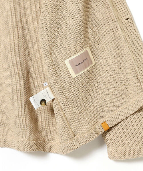 BEAMS LIGHTS（ビームスライツ）の「BEAMS LIGHTS / コットンリネンメッシュ スタンドカラージャケット（ノーカラージャケット・メンズ・インディゴブルー/ナチュラル・SMALL/MEDIUM/LARGE）」の22枚目の写真