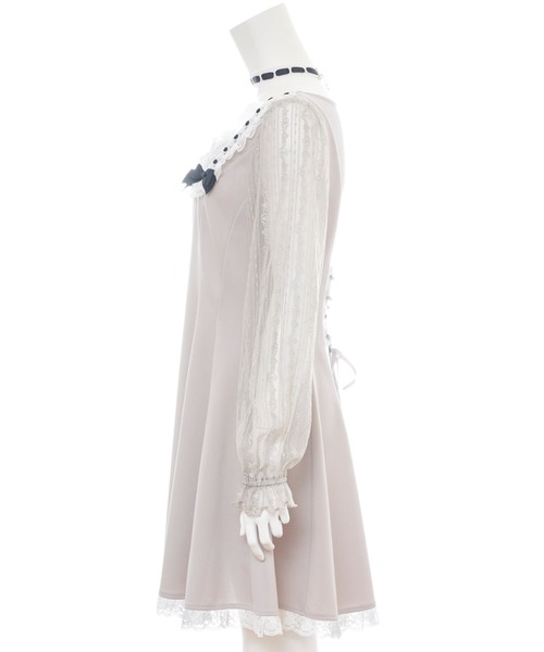 Secret Honey（シークレットハニー）の「胸元フリルレーススリーブワンピース（ワンピース・レディース・ブラック/グレー/ブラック系その他・MEDIUM）」の13枚目の写真