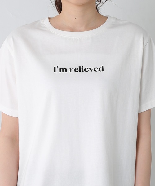 Honeys（ハニーズ）の「半袖ロゴプリントＴ（Tシャツ/カットソー・レディース・ベージュ/グリーン/ホワイト×ブルー/ホワイト/パープル/レッド/ブラック・L/S/LL/M）」の10枚目の写真