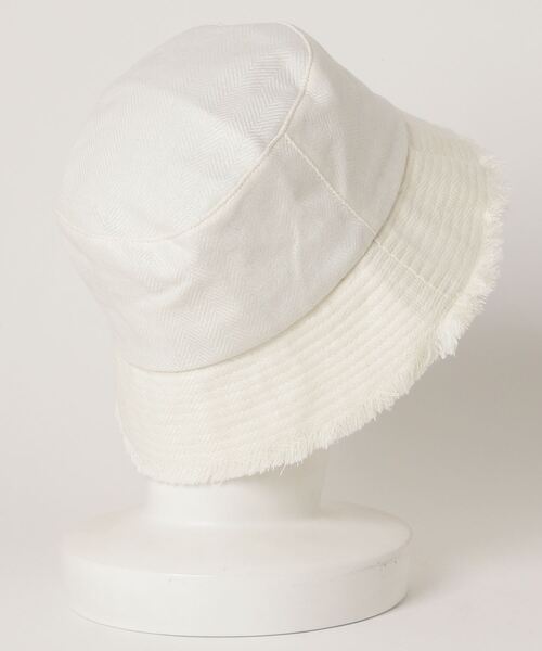 AVIREX（アヴィレックス）の「リネンバケットハット/ LINEN BUCKET HAT（ハット・レディース・ブラック/オフホワイト・FREE）」の4枚目の写真