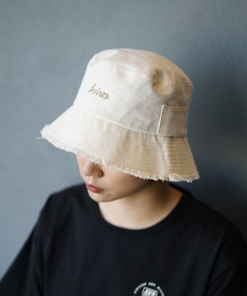 AVIREX（アヴィレックス）の「リネンバケットハット/ LINEN BUCKET HAT（ハット・レディース・ブラック/オフホワイト・FREE）」の2枚目の写真