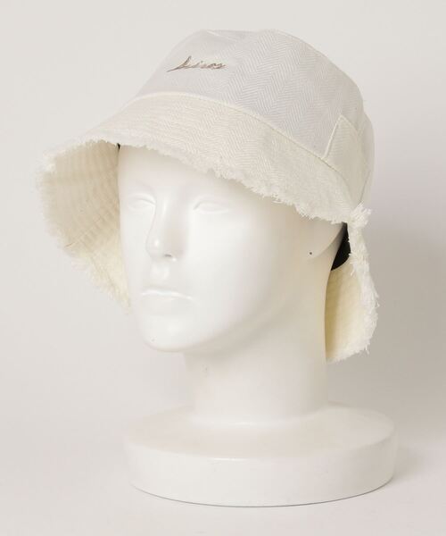 AVIREX（アヴィレックス）の「リネンバケットハット/ LINEN BUCKET HAT（ハット・レディース・ブラック/オフホワイト・FREE）」の3枚目の写真
