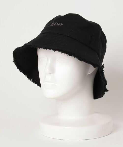 AVIREX（アヴィレックス）の「リネンバケットハット/ LINEN BUCKET HAT（ハット・レディース・ブラック/オフホワイト・FREE）」の11枚目の写真
