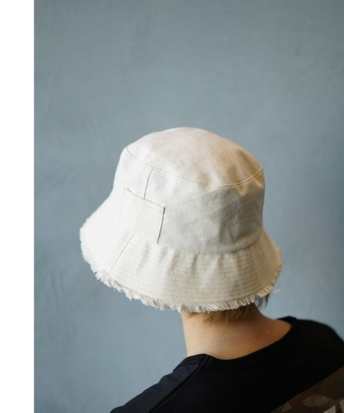 AVIREX（アヴィレックス）の「リネンバケットハット/ LINEN BUCKET HAT（ハット・レディース・ブラック/オフホワイト・FREE）」の5枚目の写真