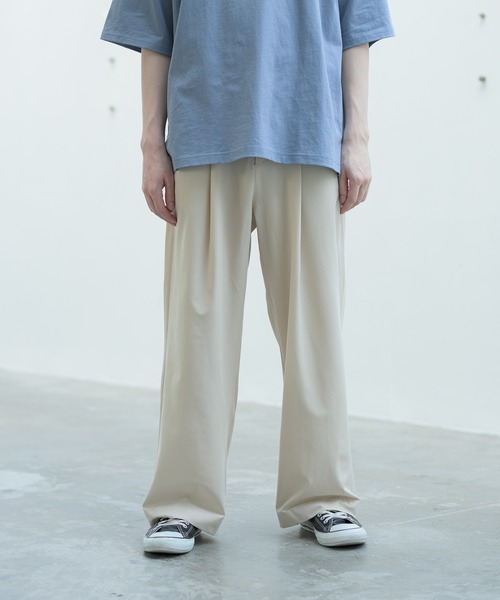 melt.（メルト）の「melt. - ドレープワイドイージーパンツ（スラックス・メンズ・ブラック/ライトベージュ・SMALL/MEDIUM/LARGE）」の17枚目の写真