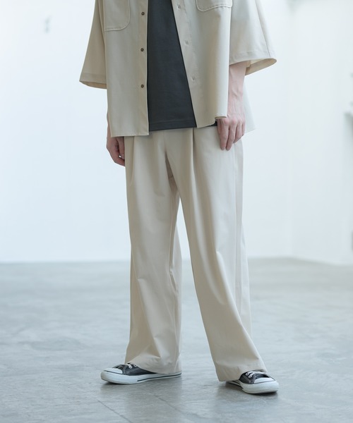 melt.（メルト）の「melt. - ドレープワイドイージーパンツ（スラックス・メンズ・ブラック/ライトベージュ・SMALL/MEDIUM/LARGE）」の4枚目の写真