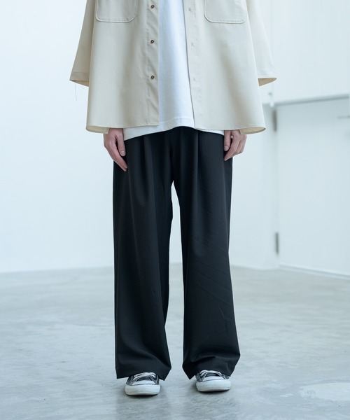 melt.（メルト）の「melt. - ドレープワイドイージーパンツ（スラックス・メンズ・ブラック/ライトベージュ・SMALL/MEDIUM/LARGE）」の10枚目の写真