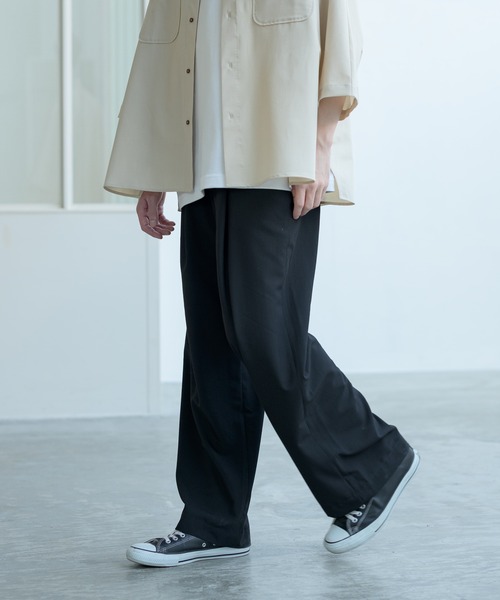 melt.（メルト）の「melt. - ドレープワイドイージーパンツ（スラックス・メンズ・ブラック/ライトベージュ・SMALL/MEDIUM/LARGE）」の14枚目の写真