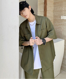 neos | 【neos -addictive design-】ルーズシルエット ダブルポケットシャツ＆パンツ セットアップ(セットアップ)