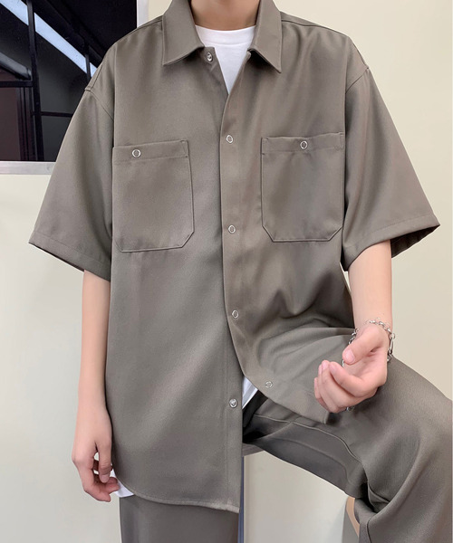 neos（ネオス）の「【neos -addictive design-】ルーズシルエット ダブルポケットシャツ＆パンツ セットアップ（セットアップ・メンズ・ブラック/カーキ/ブルーグレー/グレイッシュベージュ・MEDIUM/LARGE）」の17枚目の写真