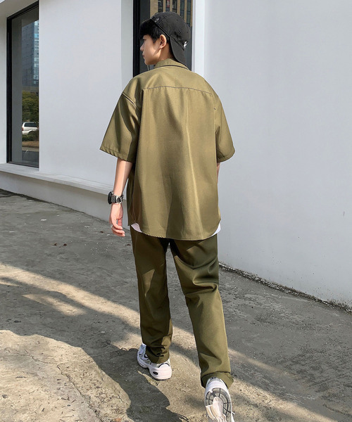 neos（ネオス）の「【neos -addictive design-】ルーズシルエット ダブルポケットシャツ＆パンツ セットアップ（セットアップ・メンズ・ブラック/カーキ/ブルーグレー/グレイッシュベージュ・MEDIUM/LARGE）」の19枚目の写真