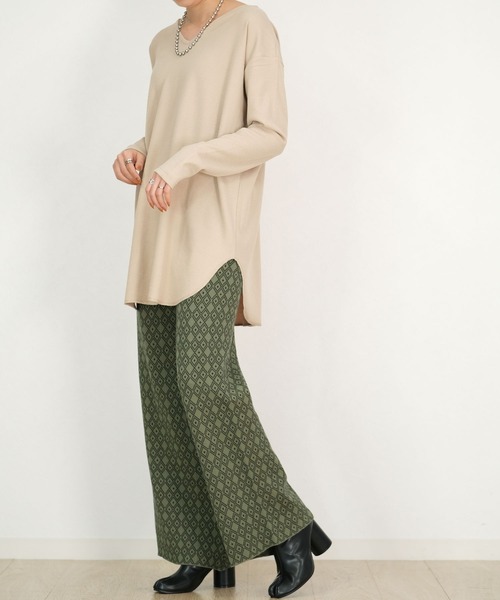 ＡＮＤＪ（アンドジェイ）の「2WAYホックテープ変形リブTシャツ（Tシャツ/カットソー・レディース・ライトベージュ/ブラック/カーキ/モカ・M）」の17枚目の写真