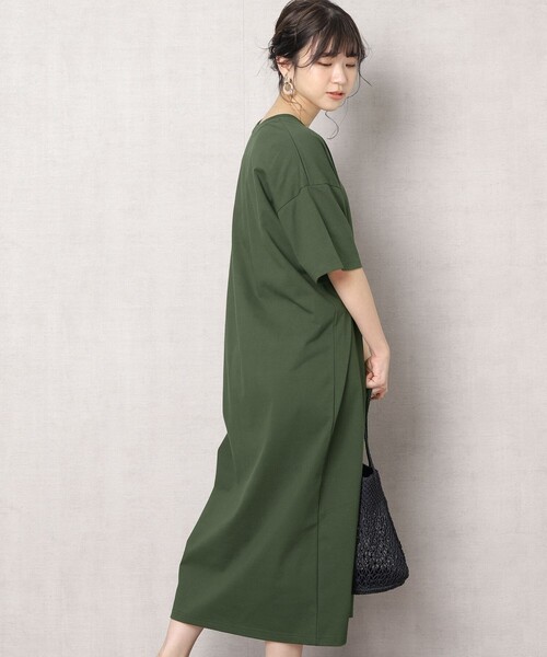 FREAK'S STORE（フリークスストア）の「▽【WEB限定】STORATECH/ストラテック 〈高機能素材〉半袖Tシャツワンピース (カットワンピース/ひんやり冷感・UV素材Tシャツワンピ)（ワンピース・レディース・ホワイト/ブラック/ベージュ/ブルー/グリーン/ラベンダー・ﾌﾘ-）」の17枚目の写真