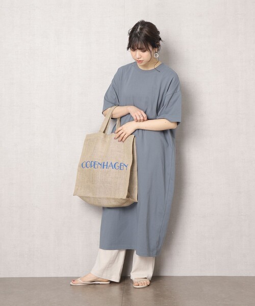 FREAK'S STORE（フリークスストア）の「▽【WEB限定】STORATECH/ストラテック 〈高機能素材〉半袖Tシャツワンピース (カットワンピース/ひんやり冷感・UV素材Tシャツワンピ)（ワンピース・レディース・ホワイト/ブラック/ベージュ/ブルー/グリーン/ラベンダー・ﾌﾘ-）」の20枚目の写真