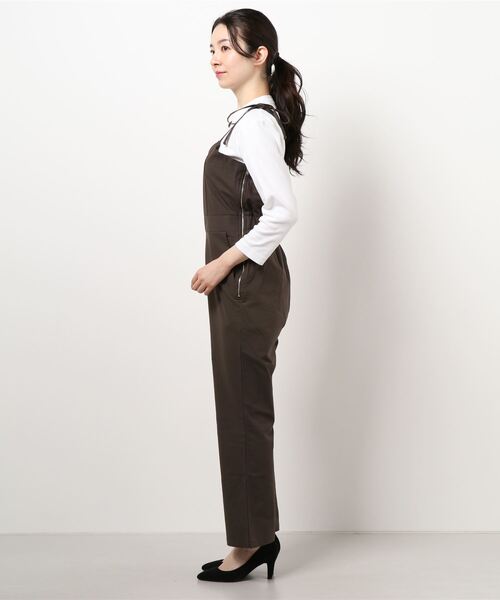 flower（フラワー）の「リボンキャミロンパース（サロペット/オーバーオール・レディース・ベージュ/ブラウン・FREE）」の4枚目の写真