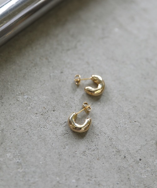 select MOCA（セレクトモカ）の「ハーフカットピンピアス（ピアス（両耳用）・レディース・シルバー/ゴールド・FREE）」の6枚目の写真